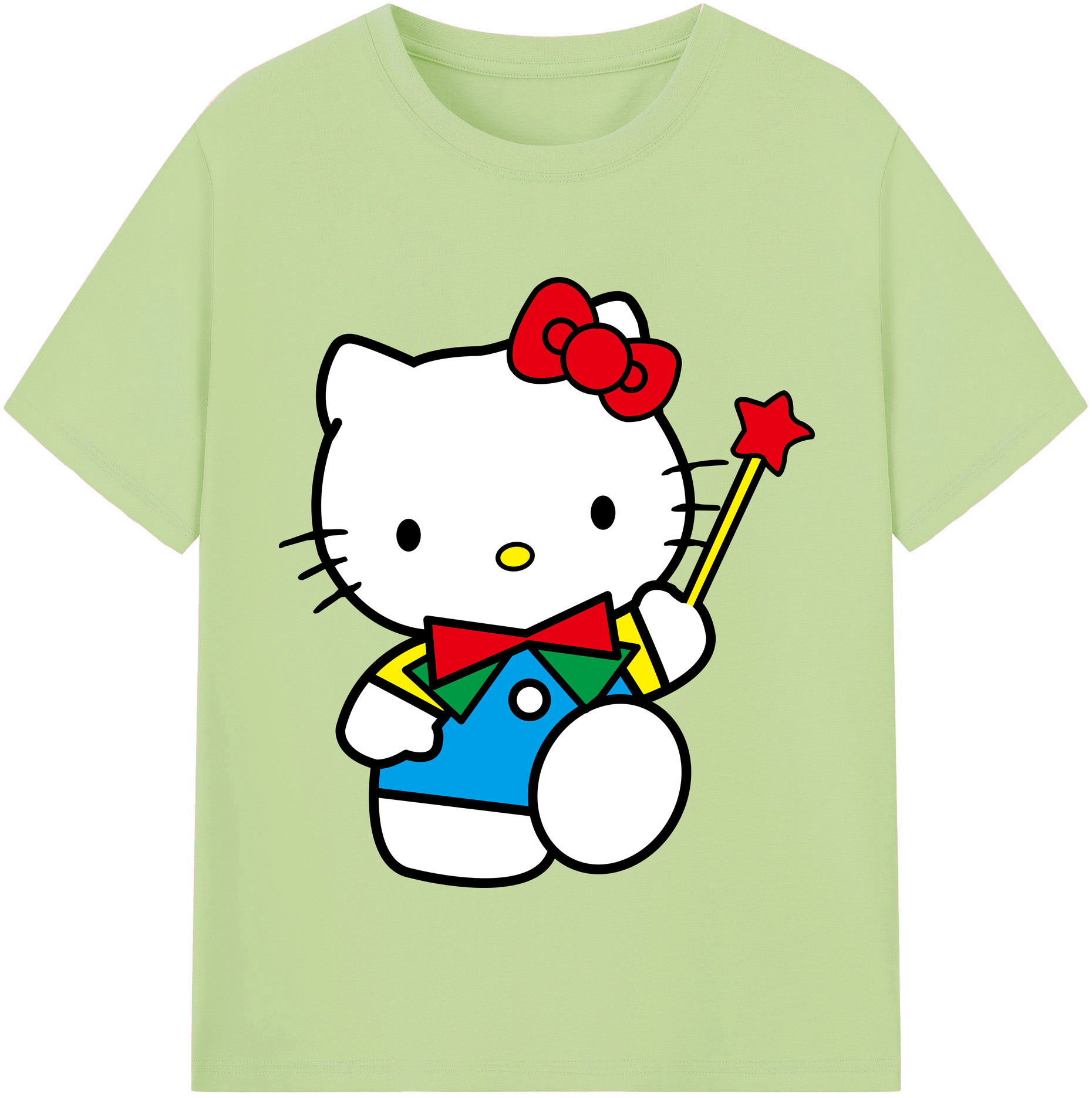 （画像用） Hello Kitty ハローキティ 綿100％半袖Tシャツ（フロントプリント）
